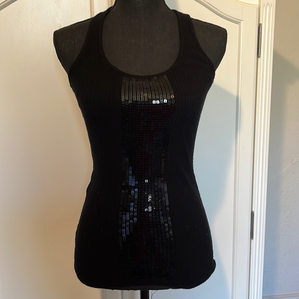 Black tank top with sequins